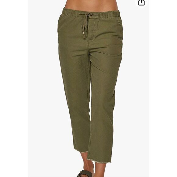 O’NEILL WOMEN’S SMALL CURTIS PANTS IN ARMY GREEN - Picture 9 of 12